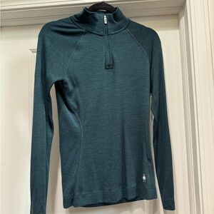 Smartwool classic merino wool 3/4 zip base layer.
